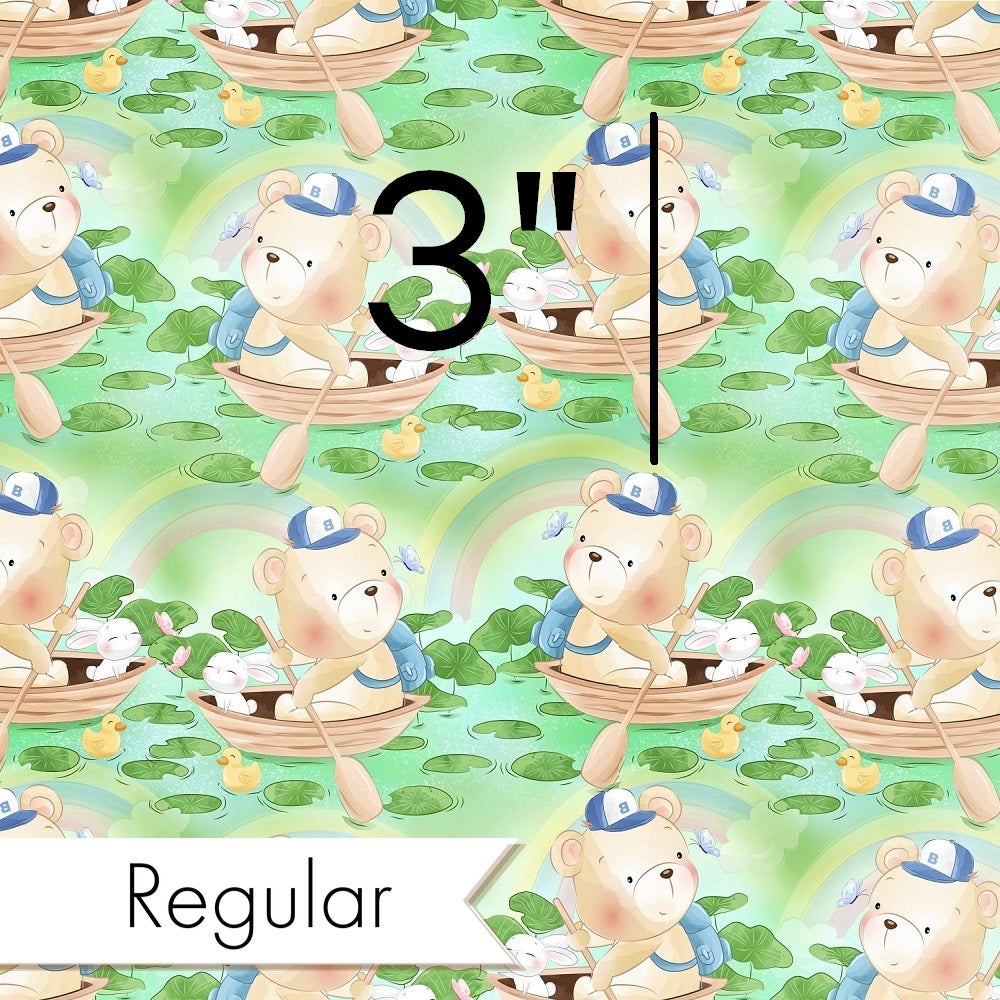 Design 187 - Green Teddy Bear Fabric