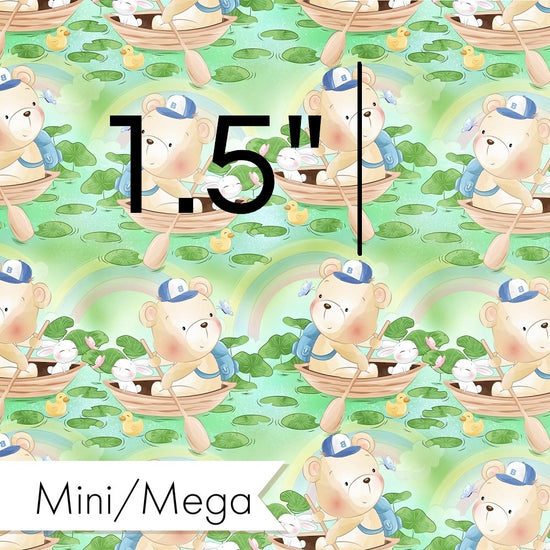 Design 187 - Green Teddy Bear Fabric