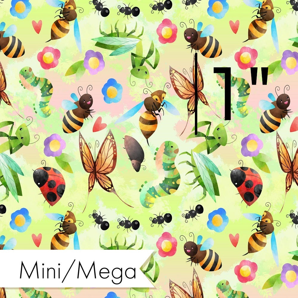 Design 190 - Green Bugs Fabric