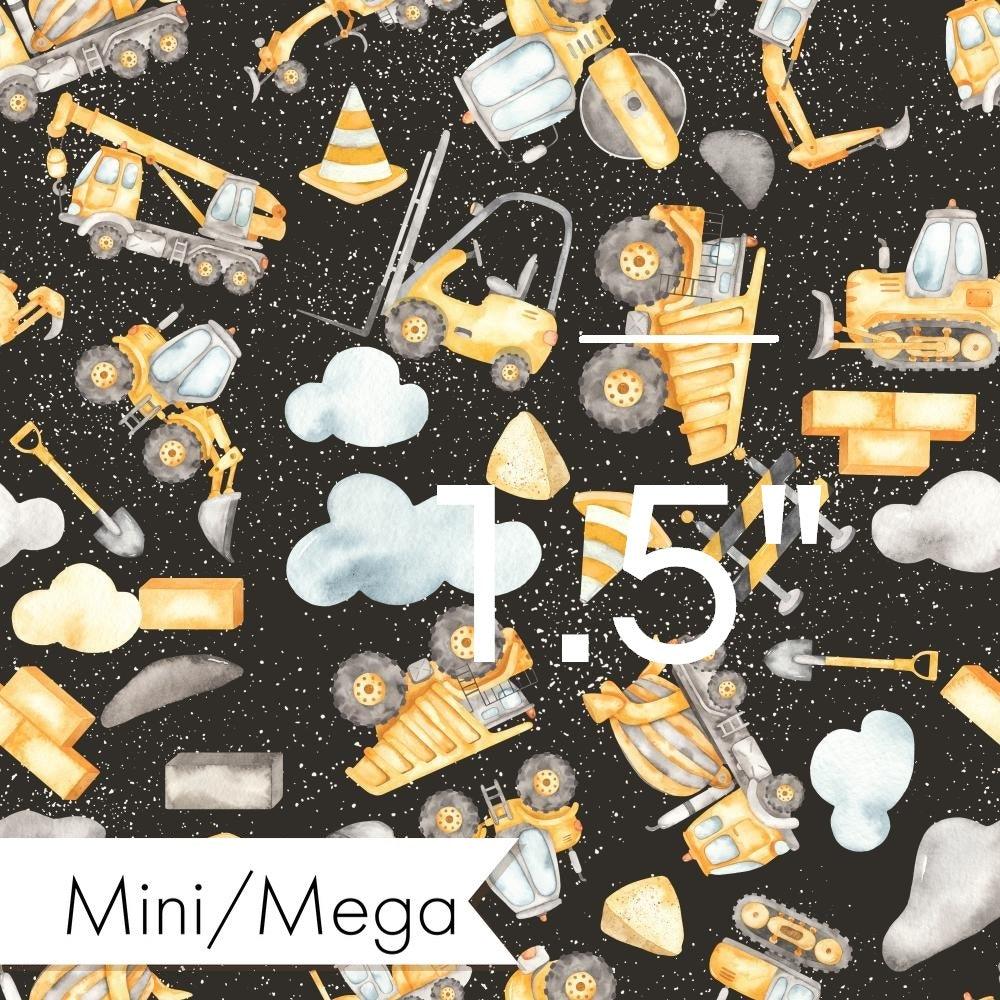 Design 192 Black Construction Fabric – premium custom printed fabric for sewing | Fabric by Missy Rose