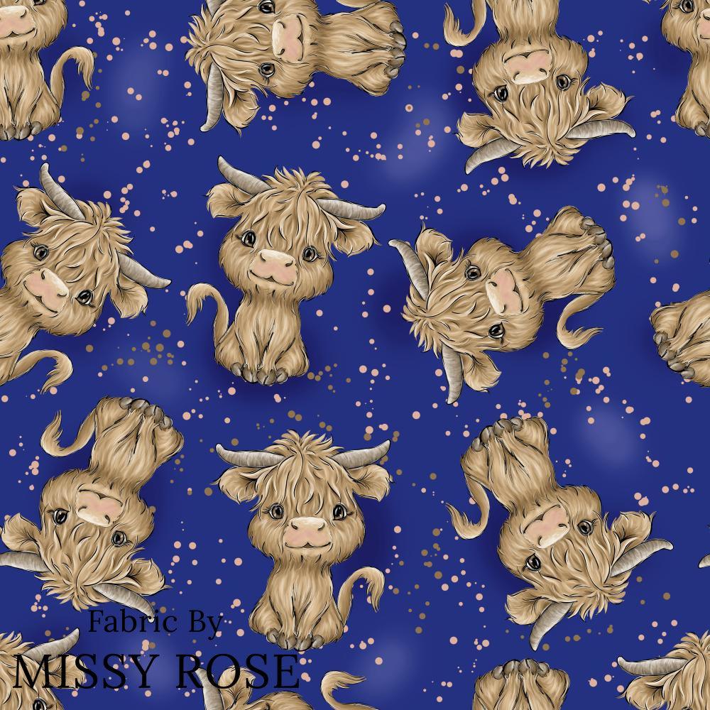 Design 193 Navy Highland Fabric – made-to-order custom fabric by the metre | Fabric by Missy Rose