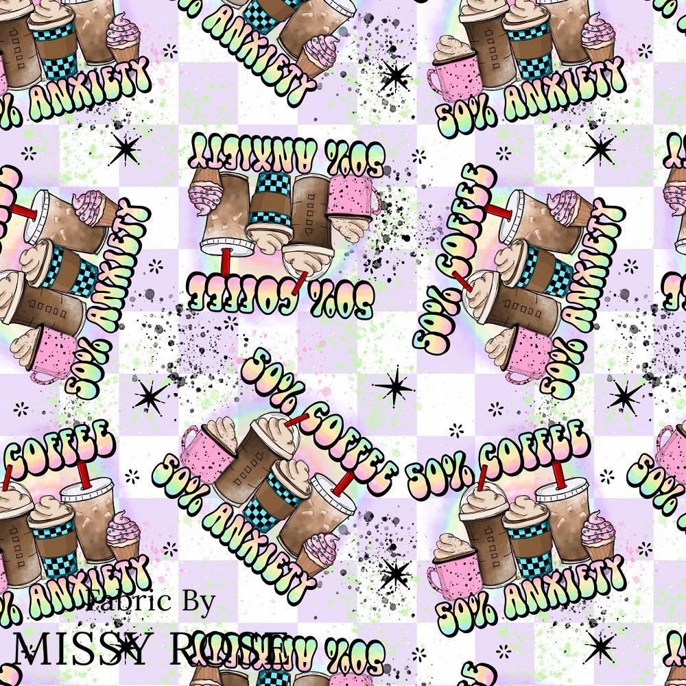 Design 201 Coffee Fabric – made-to-order custom fabric by the metre | Fabric by Missy Rose
