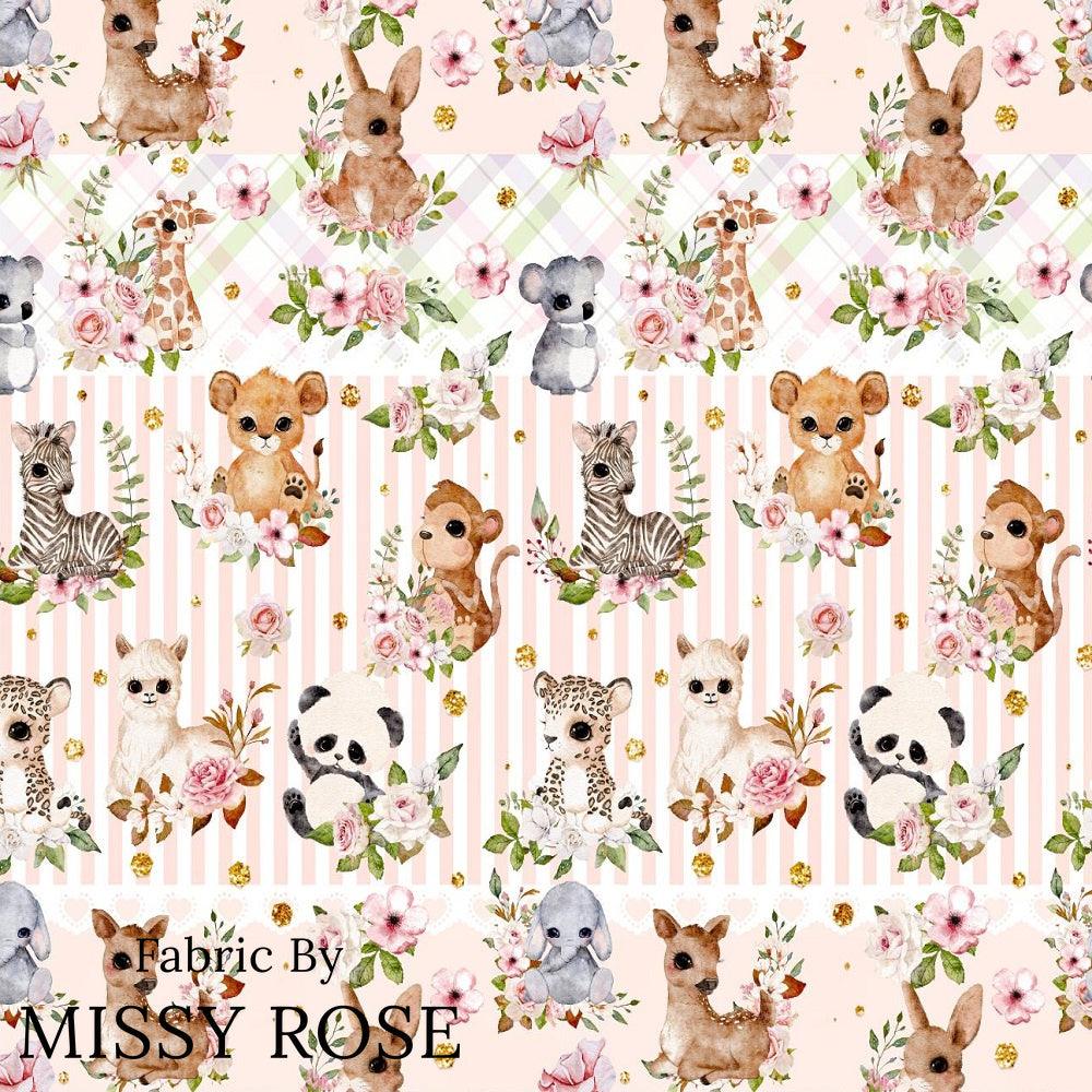 Design 204 Baby Safari Animals Fabric – Australian custom printed fabric pre-order | Fabric by Missy Rose