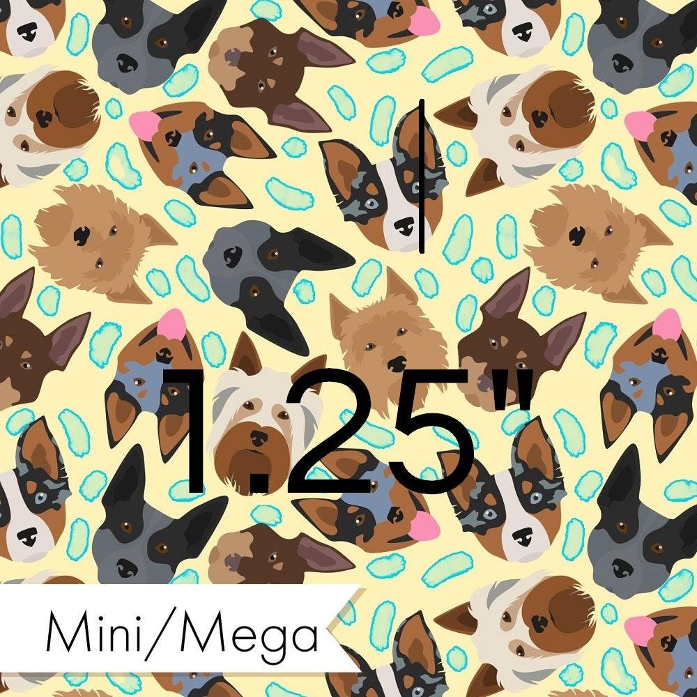 Design 206 Yellow Dogs Fabric – premium custom printed fabric for sewing | Fabric by Missy Rose