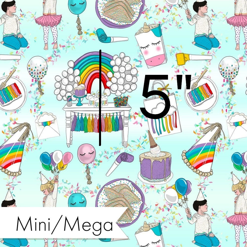 Design 208 - Rainbow Party Fabric