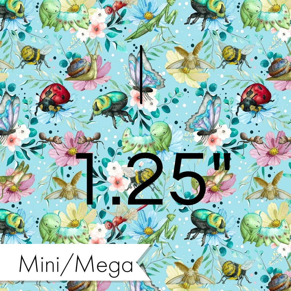 Design 21 - Blue Insects Fabric