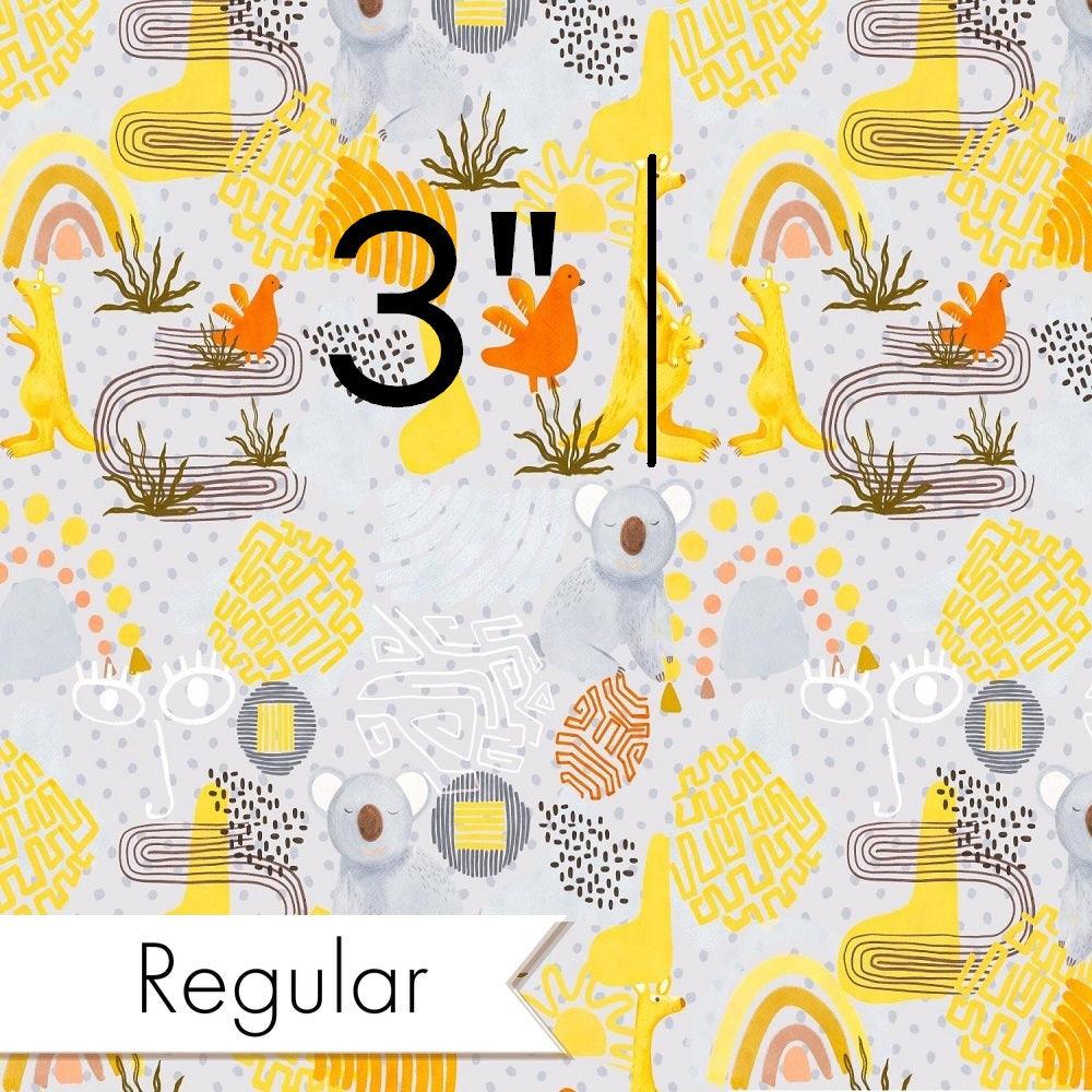 Design 216 Grey Australian Animals Fabric – made-to-order custom fabric by the metre | Fabric by Missy Rose