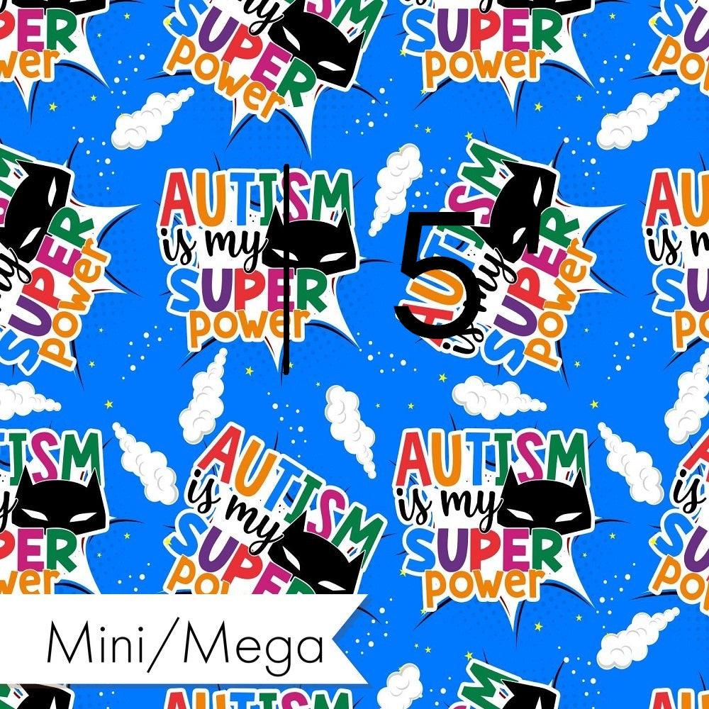 Design 217 Autism Fabric – premium custom printed fabric for sewing | Fabric by Missy Rose