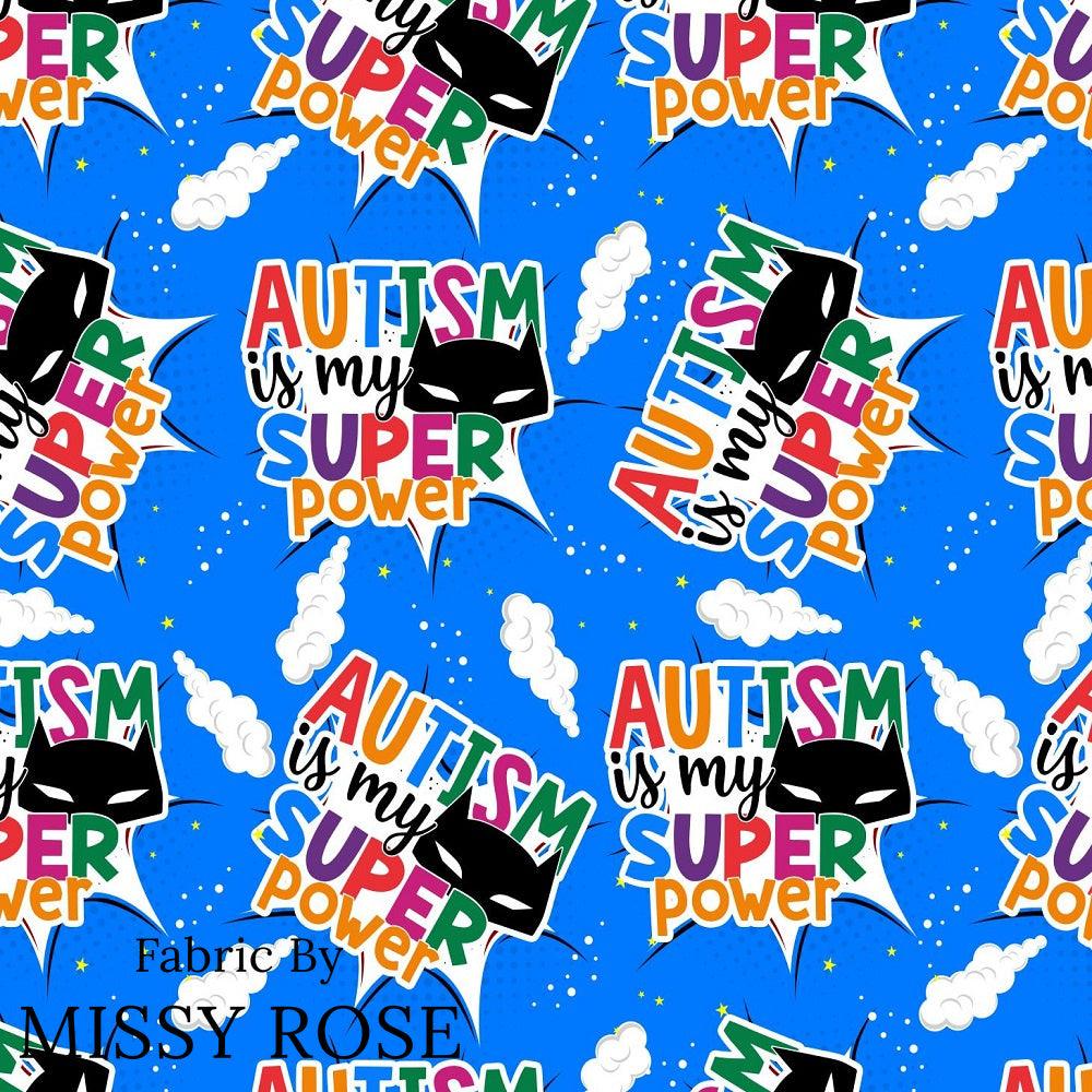 Design 217 Autism Fabric – custom printed pre-order fabric Australia | Fabric by Missy Rose