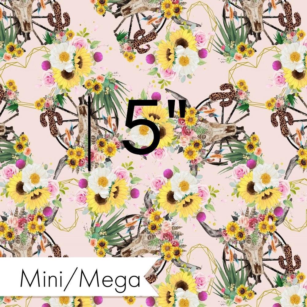 Design 226 Floral Bull Skull Fabric – made-to-order custom fabric by the metre | Fabric by Missy Rose