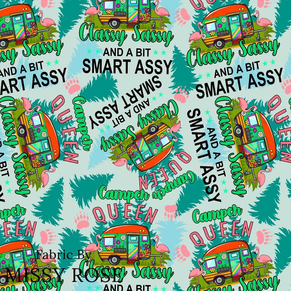 Design 227 Camper Queen Fabric – custom printed pre-order fabric Australia | Fabric by Missy Rose
