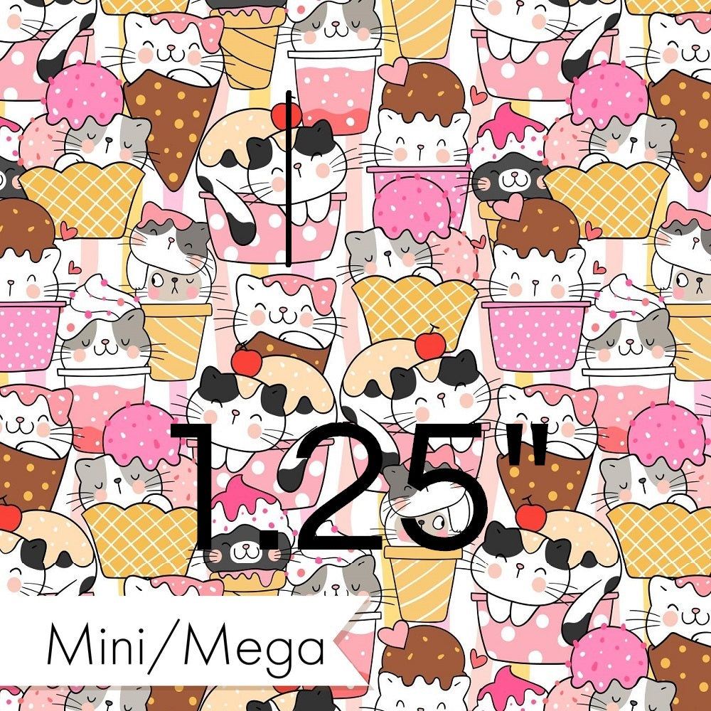 Design 229 - Ice Cream Kitties Fabric