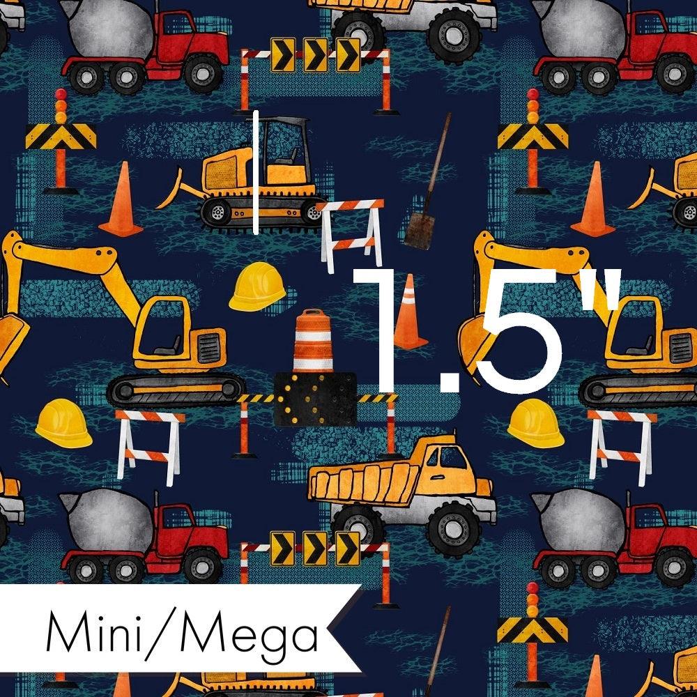 Design 231 Navy Construction Fabric – premium custom printed fabric for sewing | Fabric by Missy Rose