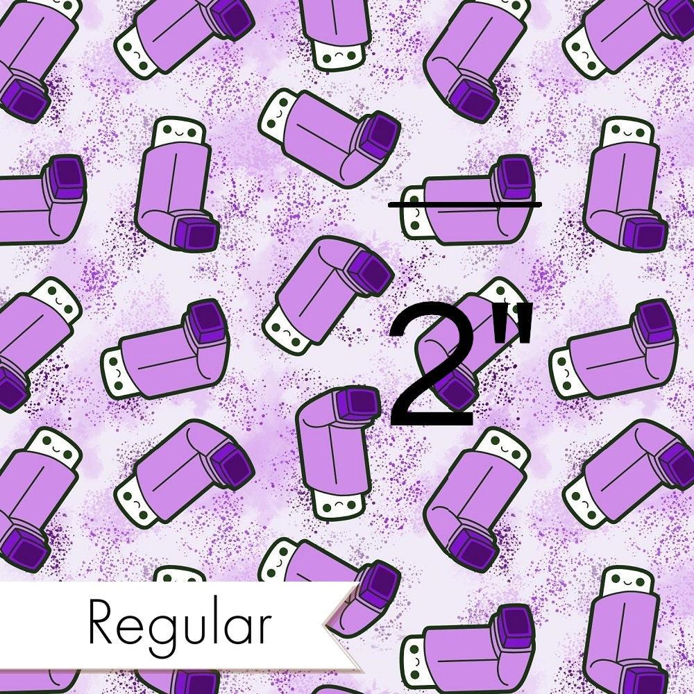 Design 235 Purple Asthma Fabric – custom printed pre-order fabric Australia | Fabric by Missy Rose