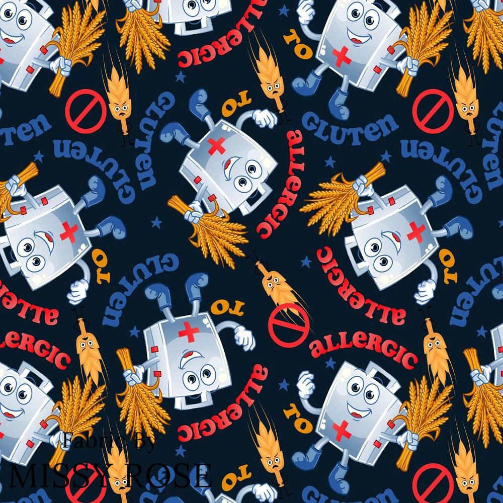 Design 237 Gluten Allergy Fabric – custom printed pre-order fabric Australia | Fabric by Missy Rose