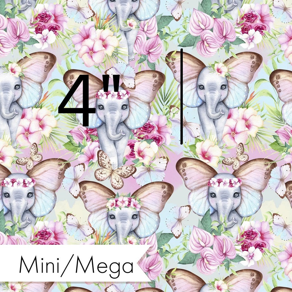 Design 241 - Floral Elephant Fabric