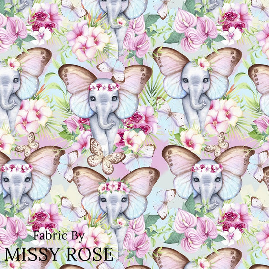 Design 241 - Floral Elephant Fabric