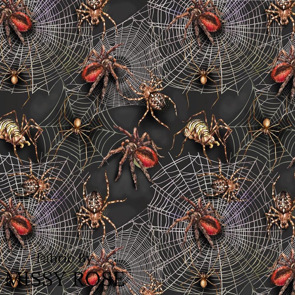 Design 249 Spider Fabric – premium custom printed fabric for sewing | Fabric by Missy Rose