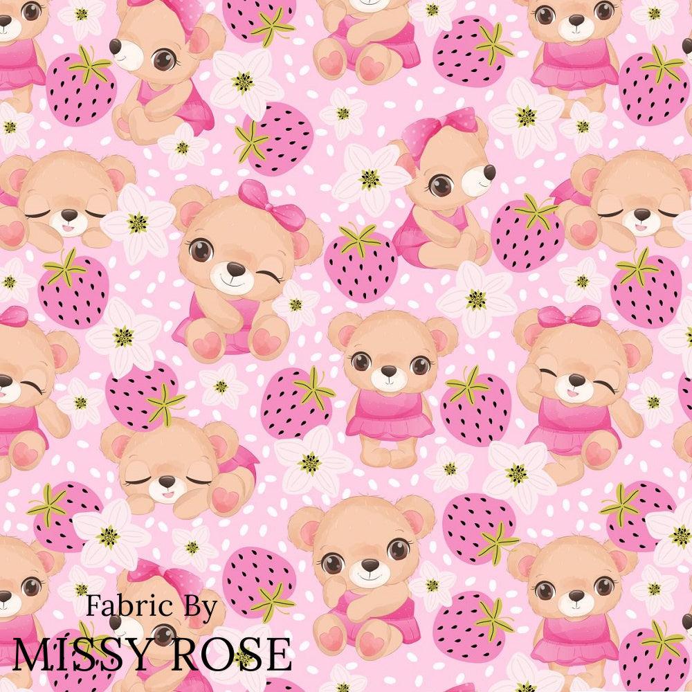 Design 25 Cute Bear Fabric – custom printed pre-order fabric Australia | Fabric by Missy Rose