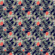 Design 250 - Navy Australian Flowers Fabric