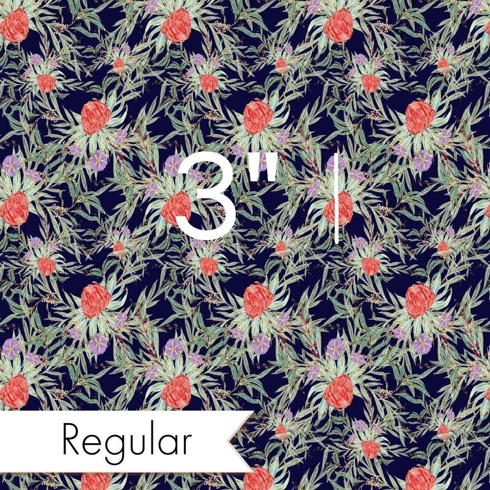 Design 250 Navy Australian Flowers Fabric – pre-order designer fabric Australia | Fabric by Missy Rose
