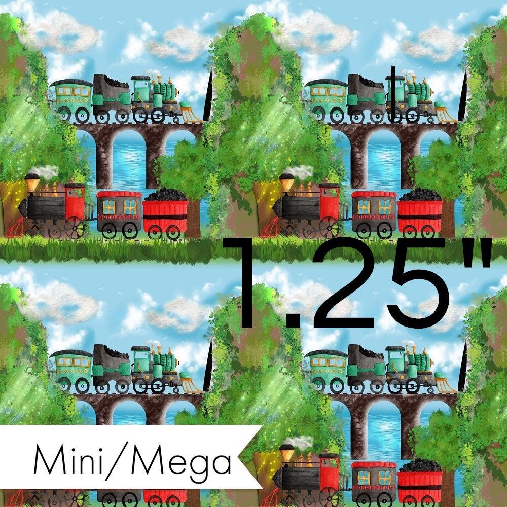 Design 251 Train Fabric – premium custom printed fabric for sewing | Fabric by Missy Rose