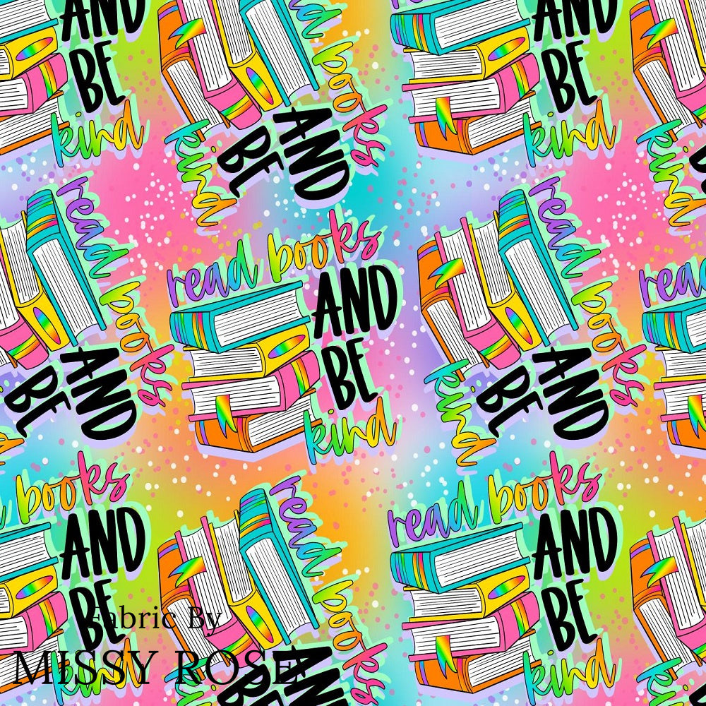 Design 255 - Bright Books Fabric