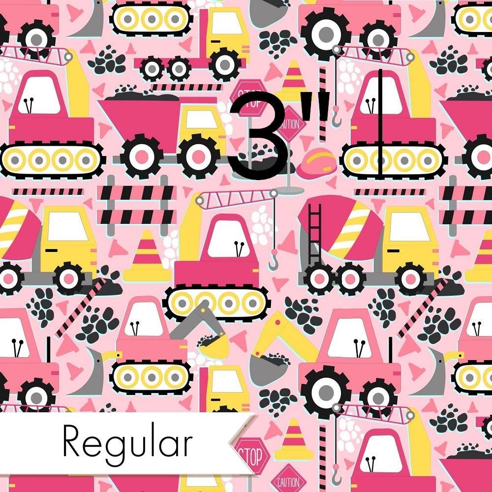 Design 256 Pink Construction Fabric – Australian custom printed fabric pre-order | Fabric by Missy Rose