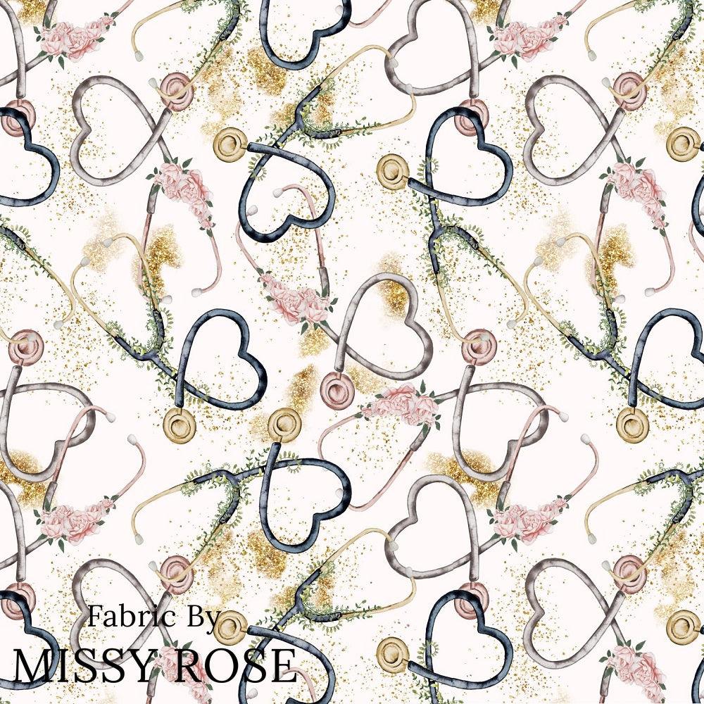 Design 257 Stethoscope Fabric – Australian custom printed fabric pre-order | Fabric by Missy Rose