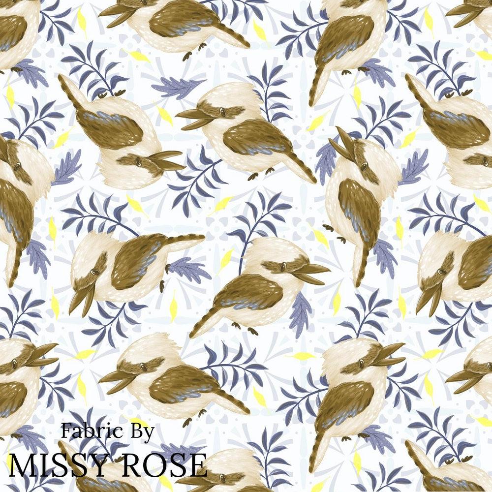 Design 261 Kookaburra Fabric – custom printed pre-order fabric Australia | Fabric by Missy Rose