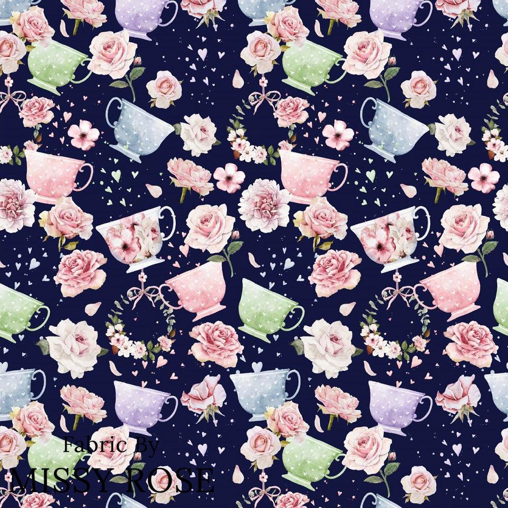 Design 262 Tea Party Fabric – Australian custom printed fabric pre-order | Fabric by Missy Rose