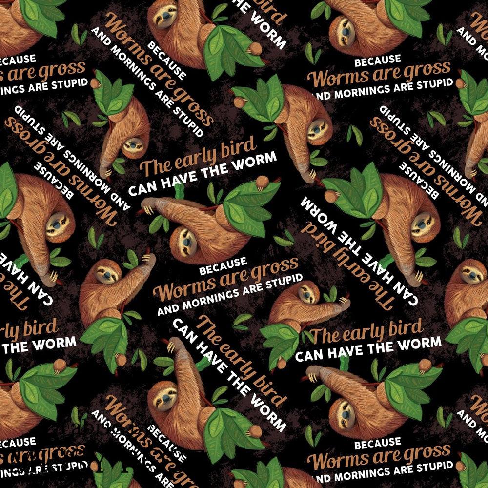 Design 269 Sloth Fabric – made-to-order custom fabric by the metre | Fabric by Missy Rose