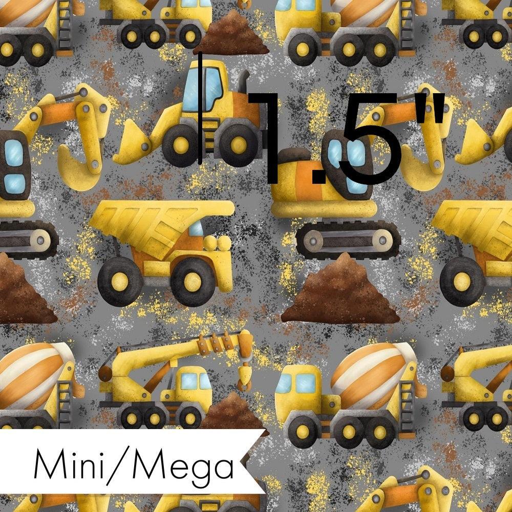 Design 271 Grey Construction Fabric – premium custom printed fabric for sewing | Fabric by Missy Rose