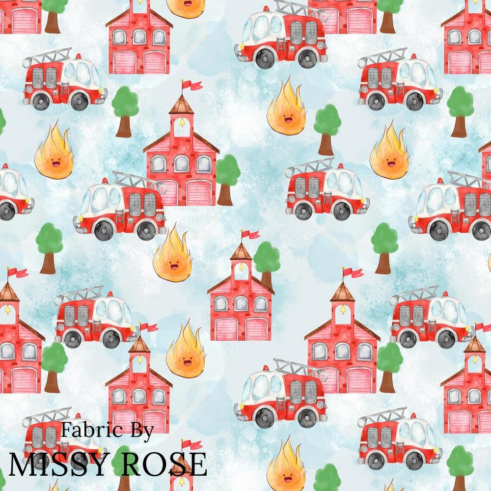 Design 278 Fire Fighter Fabric – made-to-order custom fabric by the metre | Fabric by Missy Rose