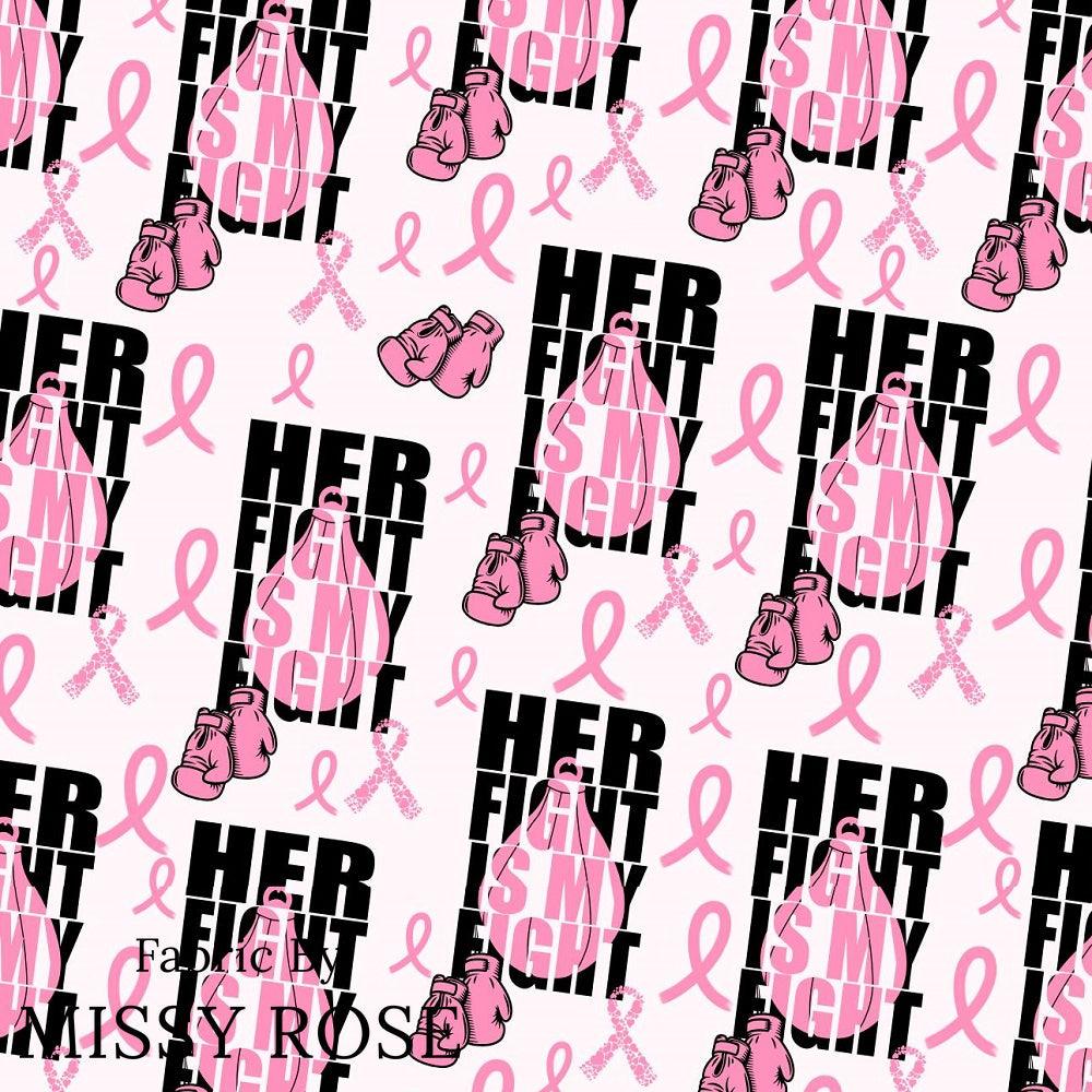 Design 28 Breast Cancer Fabric – custom printed pre-order fabric Australia | Fabric by Missy Rose