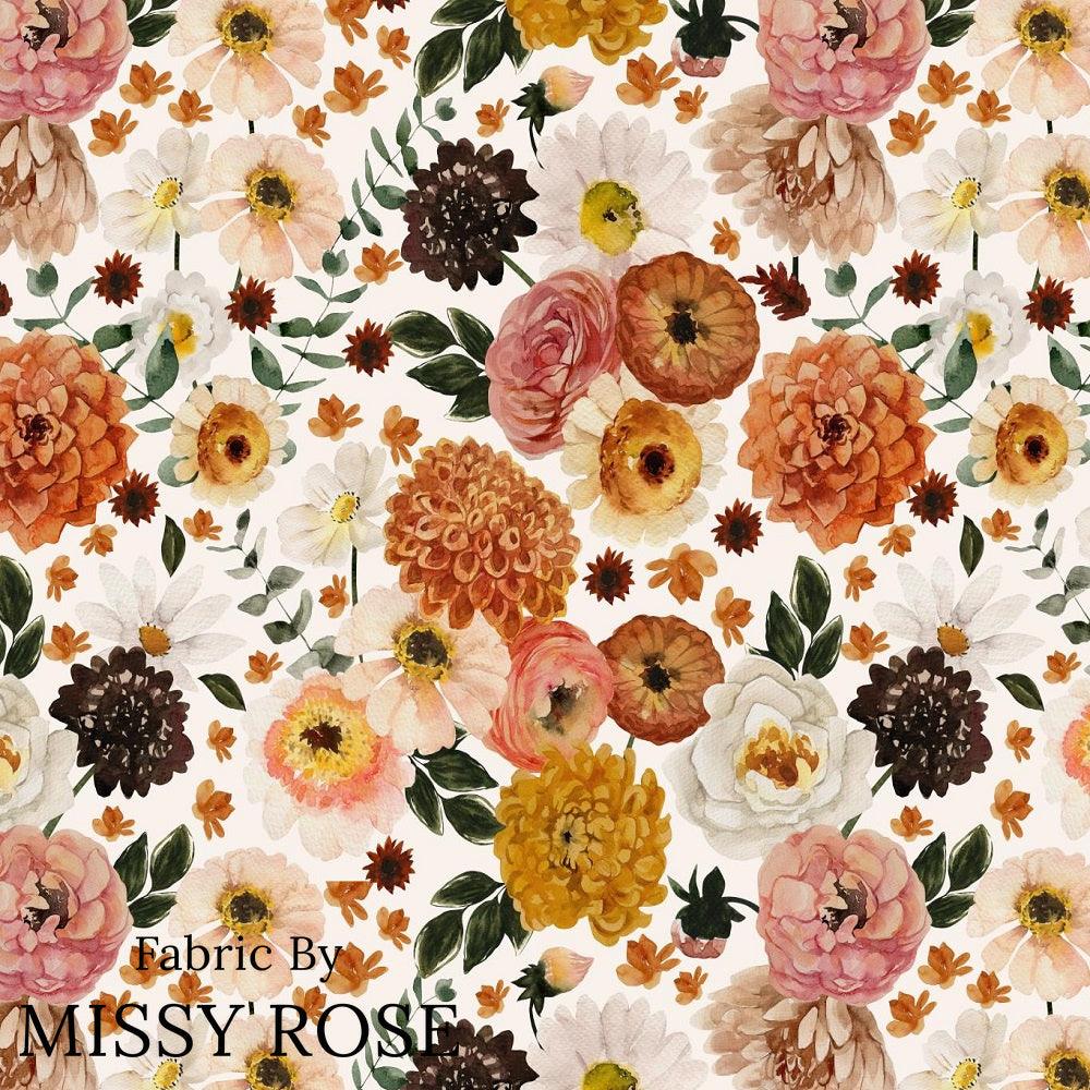 Design 280 Boho Floral Fabric – premium custom printed fabric for sewing | Fabric by Missy Rose