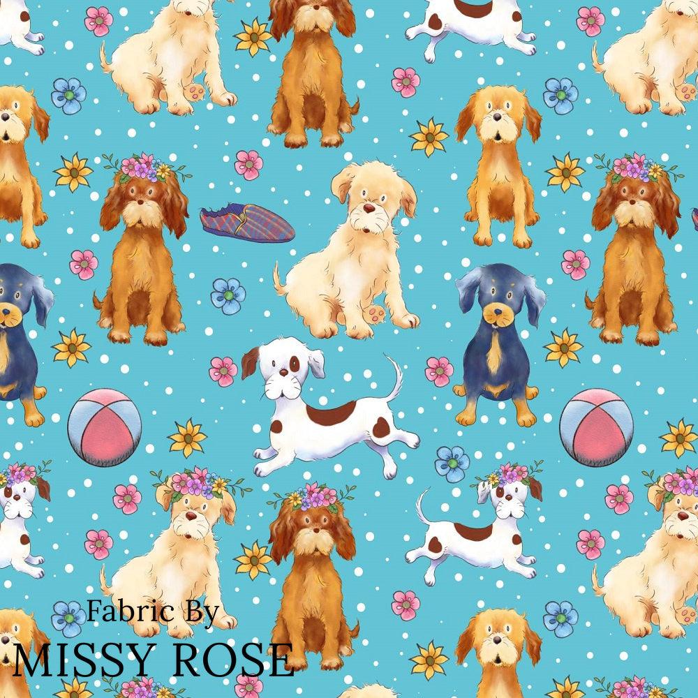 Design 281 Dogs Fabric – custom printed pre-order fabric Australia | Fabric by Missy Rose