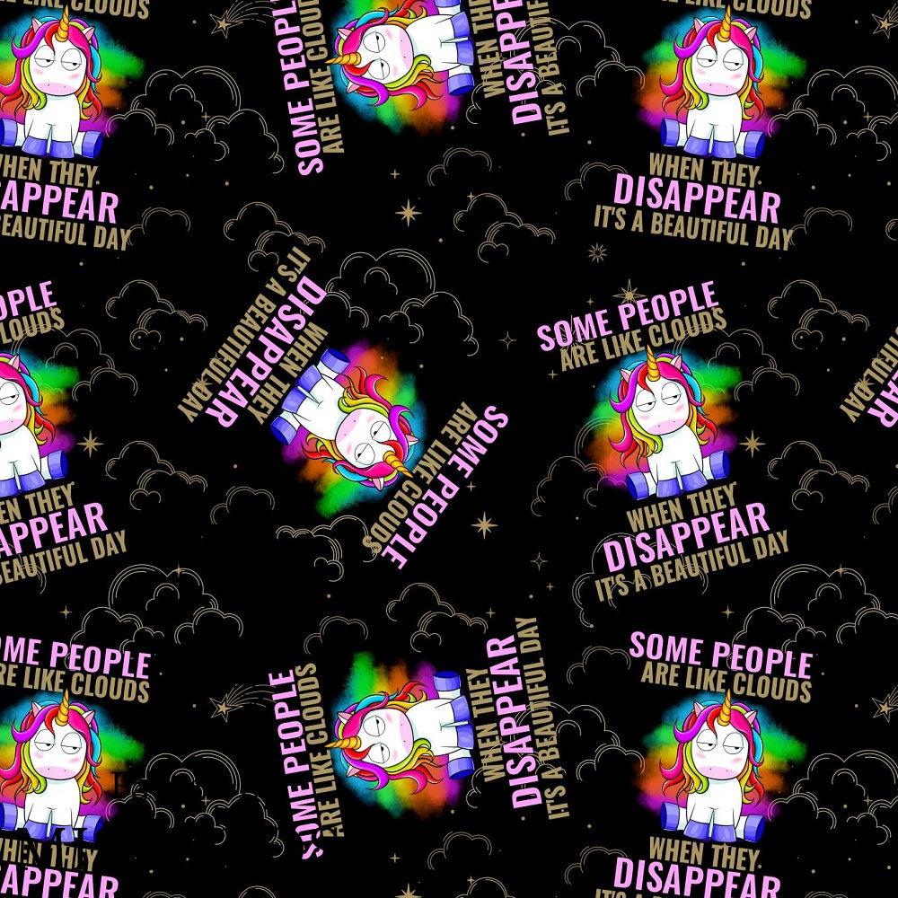 Design 282 Funny Unicorn Fabric – Australian custom printed fabric pre-order | Fabric by Missy Rose