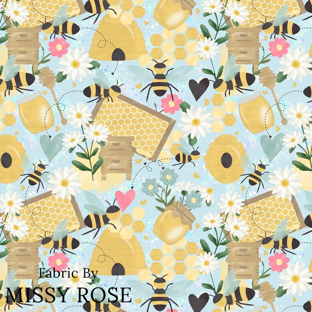 Design 284 - Blue Bee Fabric