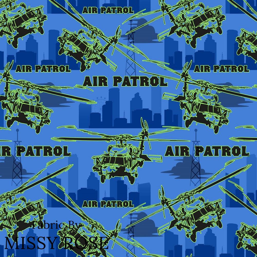 Design 285 Air Patrol Fabric – premium custom printed fabric for sewing | Fabric by Missy Rose