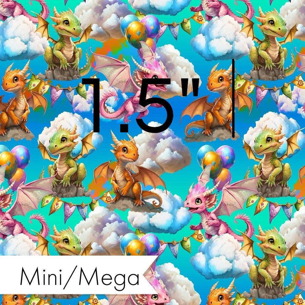 Design 287 Cute Dragons Fabric – custom printed pre-order fabric Australia | Fabric by Missy Rose