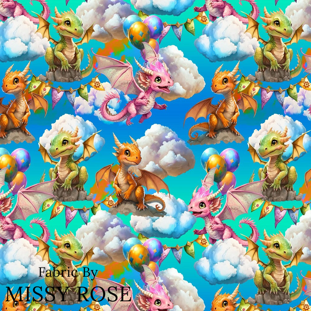 Design 287 - Cute Dragons Fabric