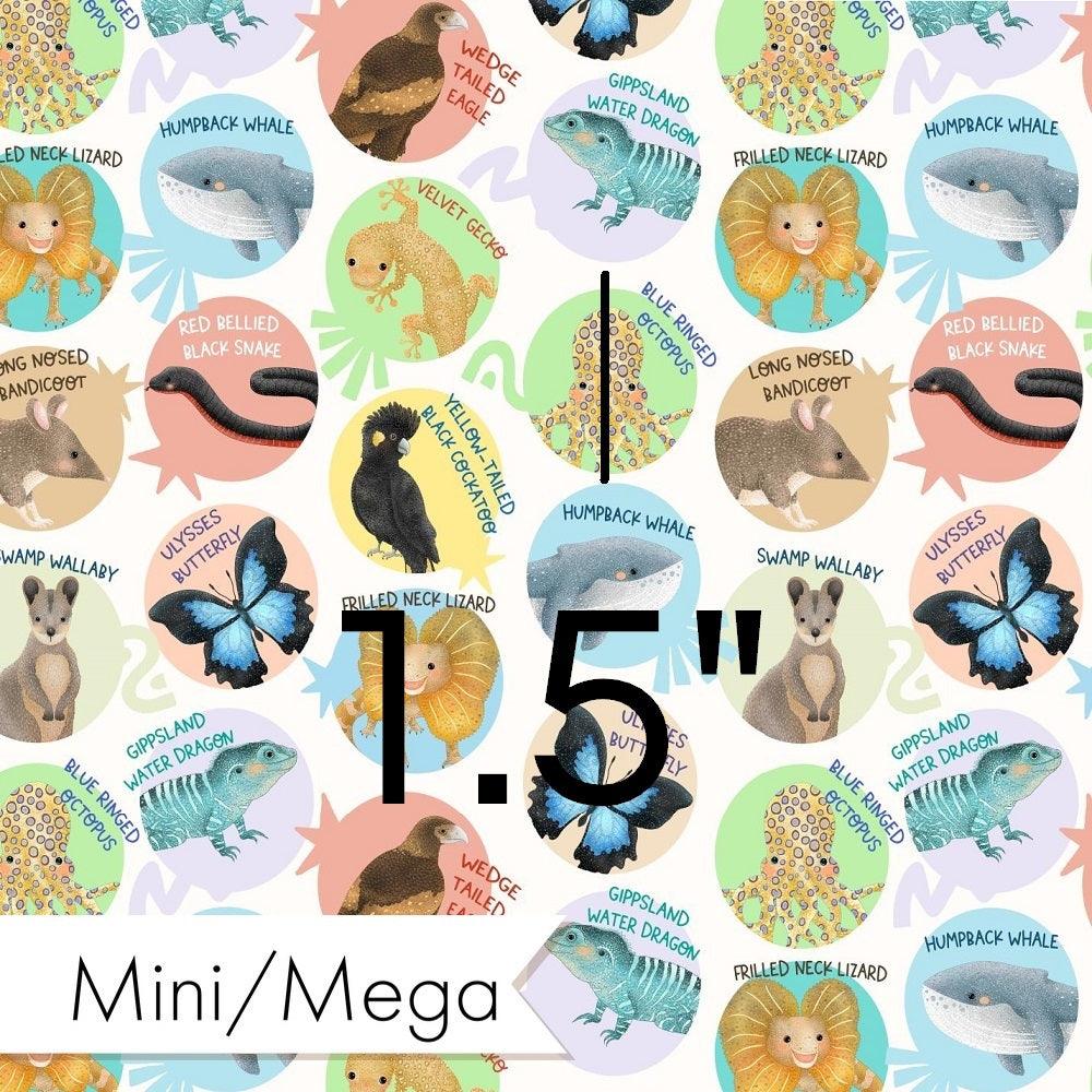 Design 29 White Australian Animals Fabric – Australian custom printed fabric pre-order | Fabric by Missy Rose