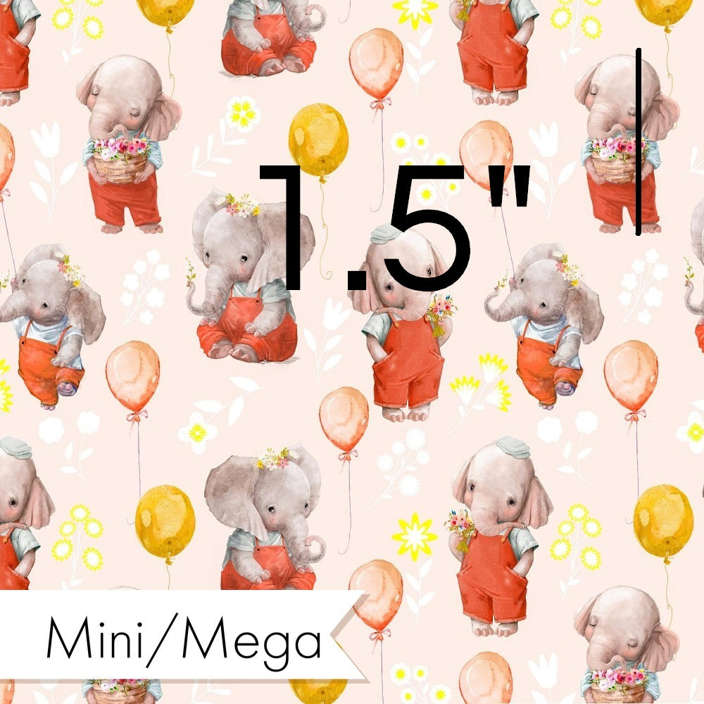 Design 290 - Peach Elephant Fabric