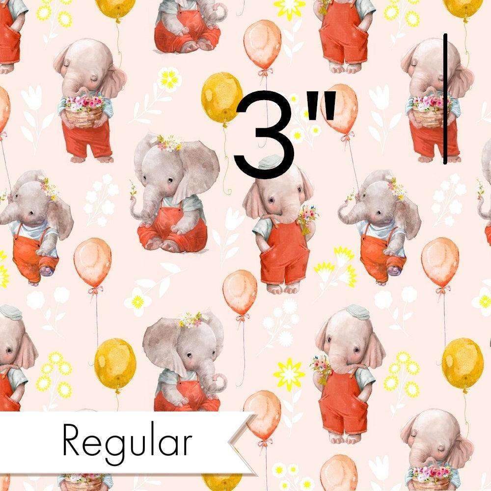Design 290 Peach Elephant Fabric – made-to-order custom fabric by the metre | Fabric by Missy Rose