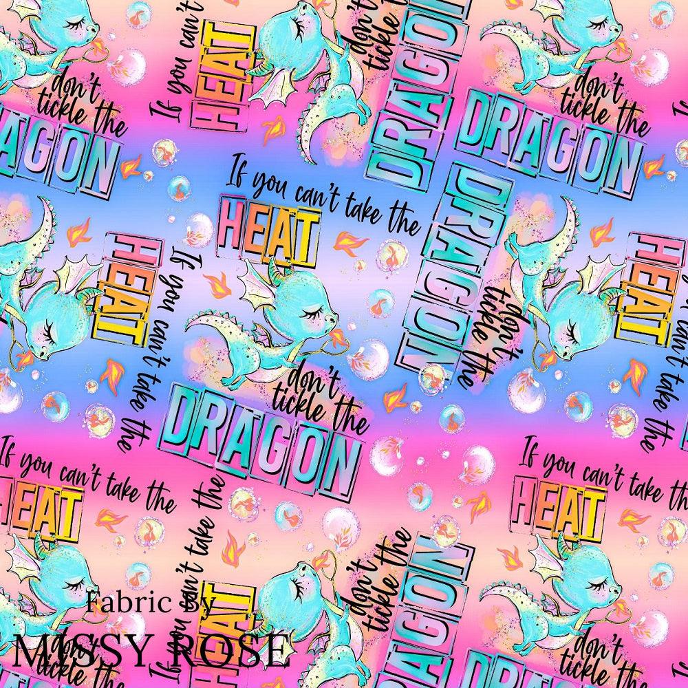 Design 293 Cheeky Dragon Fabric – pre-order designer fabric Australia | Fabric by Missy Rose