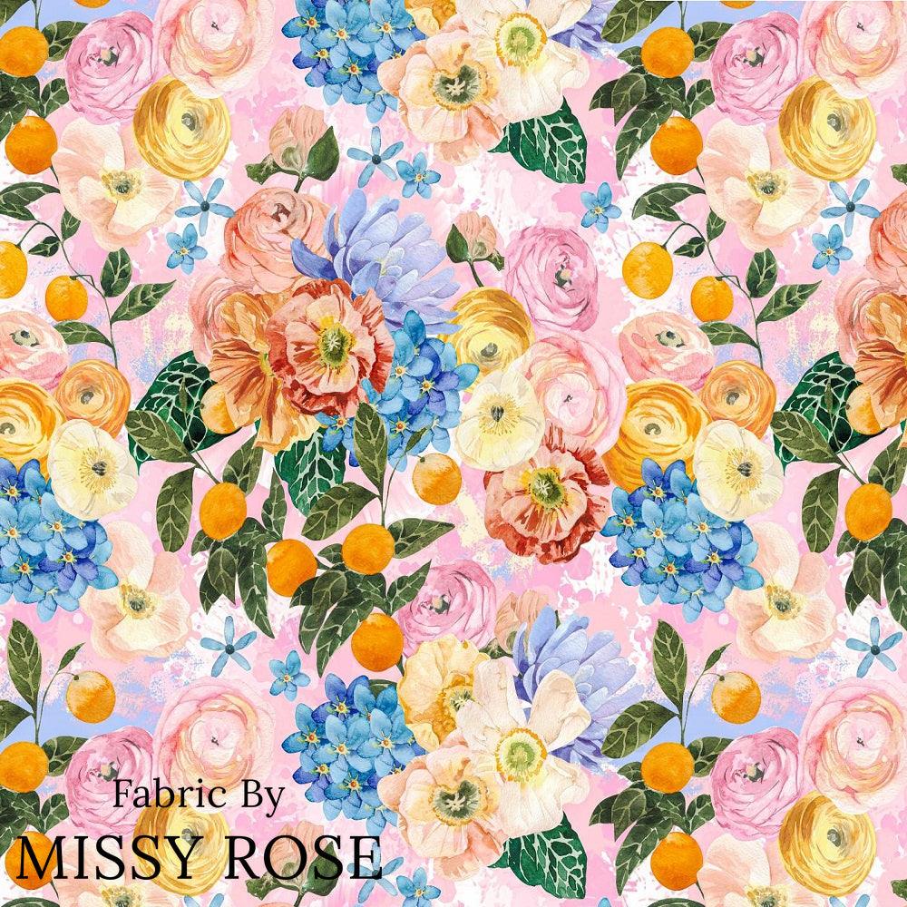 Design 295 Pretty Floral Fabric – premium custom printed fabric for sewing | Fabric by Missy Rose