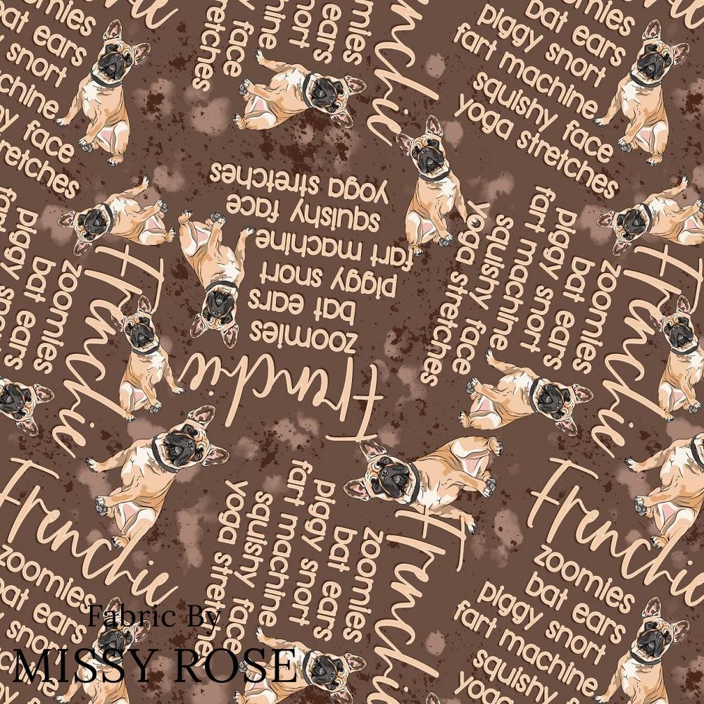 Design 296 Frenchie Fabric – pre-order designer fabric Australia | Fabric by Missy Rose