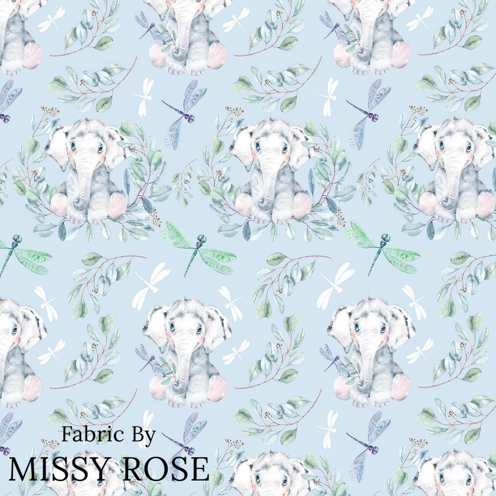 Design 30 Baby Elephant Fabric – made-to-order custom fabric by the metre | Fabric by Missy Rose