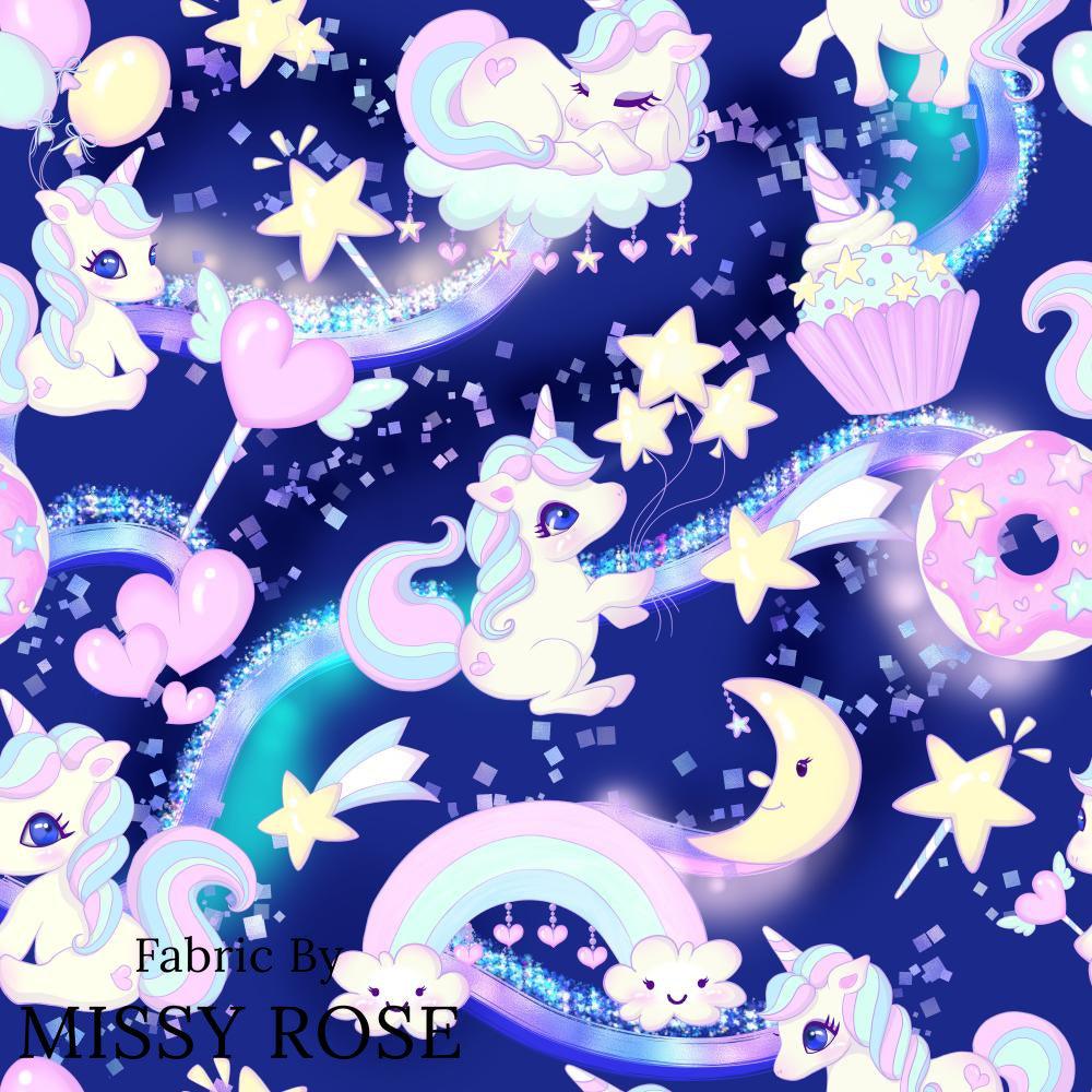 Design 301 Baby Unicorn Fabric – made-to-order custom fabric by the metre | Fabric by Missy Rose